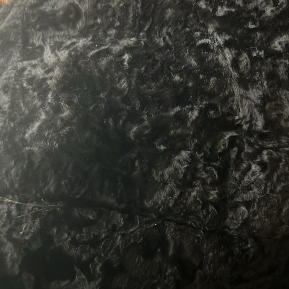 Vintage black faux Persian Lamb Jacket with Mink Collar. - Picture 10 of 10